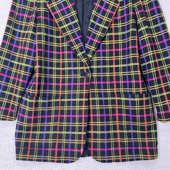 Vintage The Limited Wool Blend Blazer Women L Jacket Groovy 80s 90s USA Made - Picture 3 of 16